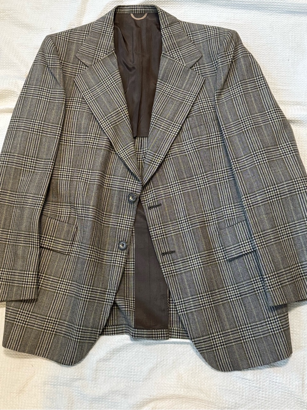 Vintage Classic brown Glen Plaid Men's Blazer